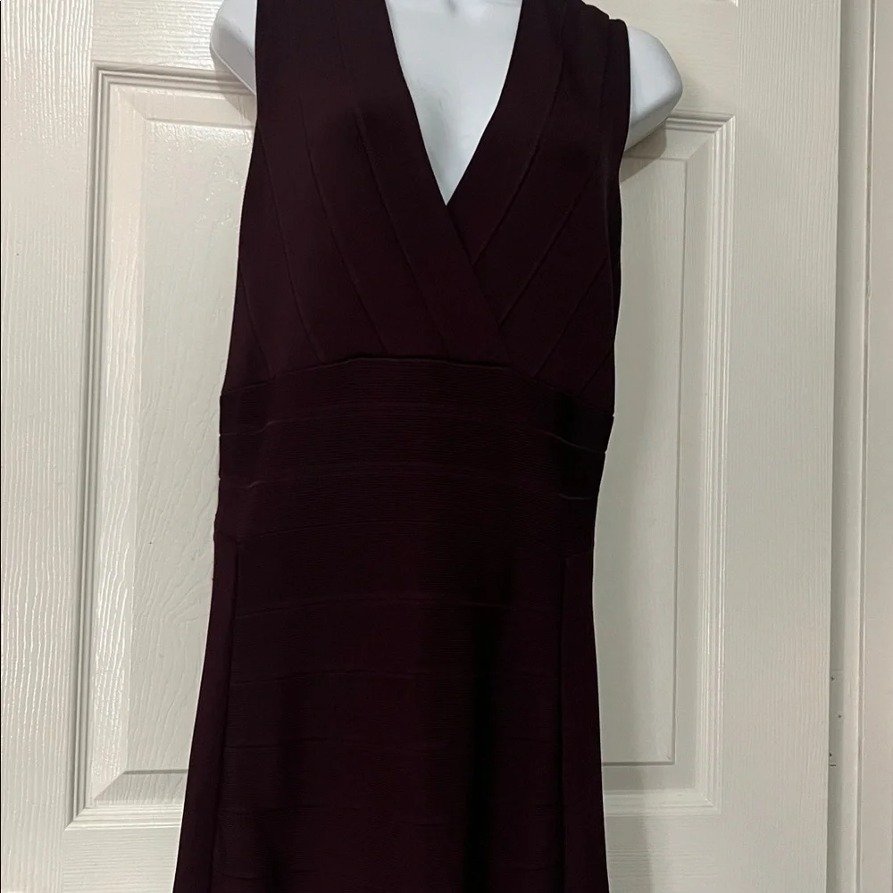 INC International Concepts Bodycon Eggplant Dress EUC retail $89 - Picture 2 of 5